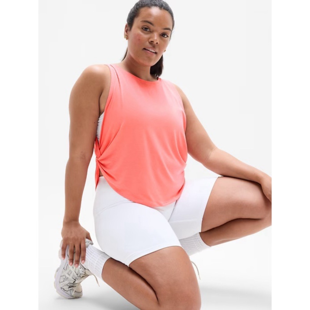NWT! Athleta - With Ease Muscle Twist Tank - Mimosa Pink - Size XL